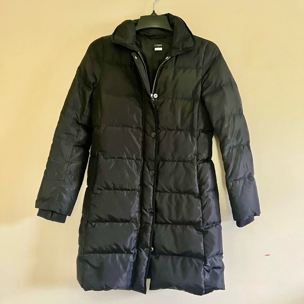 J Crew Factory long puffer jacket